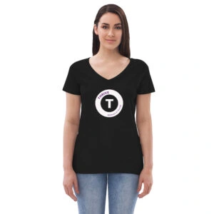 Women’s recycled v-neck t-shirt - Image 5