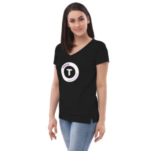 Women’s recycled v-neck t-shirt - Image 8