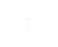Women in Travel Thrive white logo